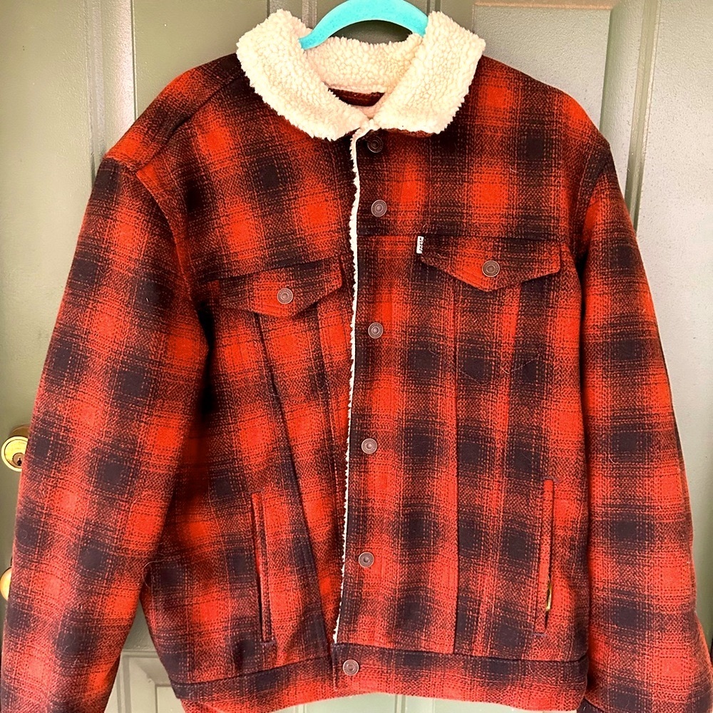 Levi’s Men’s Plaid/Sherpa Coat XL